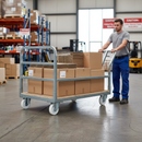 200mm Heavy Duty Braked Swivel Plate Castor with Nylon Wheel