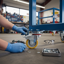 100mm Premium Braked Swivel Plate Castor with Polyurethane Wheels