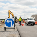 Premium Keep Left Road Sign 750mm Square - Chapter 8 Compliant with Engineer Grade Retroreflective Face