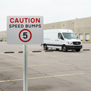 Premium Caution Speed Bump Advisory Sign 600x450mm - Durable Outdoor Use with Reflective Finish and UV Stabilization