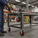 160mm Fixed Plate Heavy Duty Castor with Rubber Tyre