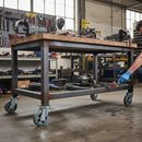 160mm Heavy Duty Braked Swivel Plate Castor with Grey Elastic Rubber Tyre