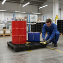Premium General Purpose Low Level 2 Drum Spill Pallet for Safe Storage