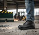 Premium Heavy Duty 6 Inch Work Boot with Steel Toe, Water Resistant Leather, and Slip Resistant Sole for Ultimate Protection and Comfort