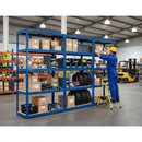 Premium Heavy Duty Shelving - 1800mm High - 200/280kg Load Capacity - Blue