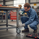 75mm Heavy Duty Swivel Plate Castor with Grey TPR Wheel