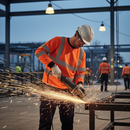 Premium Fire Retardant Hi-Vis Orange Sweatshirt with Reflective Tape, Ideal for Arc Flash Protection and Rail Safety Compliance