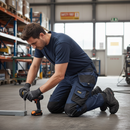 Professional Slim Fit Work Trousers with 4-Way Stretch Fabric and Cordura Reinforcement for Durability and Comfort