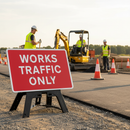 Premium Traffic Only Sign 1050mm x 750mm with RA1 Reflective Face for Construction Sites and Road Works Access