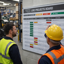 Magnetic Dry Wipe Board – 1200mm x 1500mm – RAG Rating – Project Management