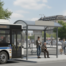 Professional Bus Stop Name Sign for Enhanced Shelter Integration and Passenger Information