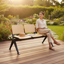Professional 2 Seater Waiting Room Bench with Durable Plywood Seat and Steel Frame for Flexible Seating Solutions