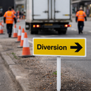 Diversion Right Verge Sign – 450mm x 150mm – Aluminium – Parking Signage