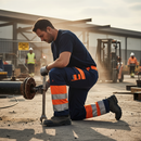 Premium High-Visibility Professional Driver's Trousers with Inner Knee Pad Pockets and Expanding Back Pockets - EN ISO 20471 Class 1 Certified