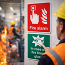 Fire Alarm Sign – Break Glass – Safety Signage – Industrial Use