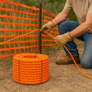 10mm Orange Polypropylene Rope 20M Coil – Strong 3-Strand Twisted Rot-Proof