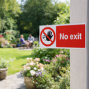 No Exit Safety Sign – 1mm Rigid Plastic – Indoor/Outdoor Use