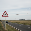 Professional Low-Flying Aircraft Warning Sign - Diameter 558 for Airfield Safety and Traffic Control