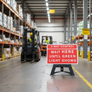 Premium 3-Way Control Traffic Sign 1050x750mm with Dynamic Toggle System for Enhanced Road Safety