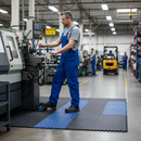 Premium Solid Top Interlocking Anti-Fatigue Mat 92x92cm - High-Performance Comfort and Slip Resistance for Heavy Load Areas