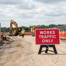 Premium Traffic Only Sign 1050mm x 750mm with RA1 Reflective Face for Construction Sites and Road Works Access