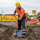 Premium Insulated GPO Trenching Shovel with Treaded Blade for Cable Installation and Clearing