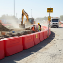 Premium Water Filled Track Barrier for Traffic Control and Safety - Heavy Duty Design with Durable Construction