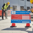 Professional Dry Wipe Custom Information Cone Sign 1050x750mm - Versatile and Customizable for Roadworks