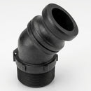 45° Cam Lever Adaptor 2in Male Thread x 2in Polypropylene (view 2)