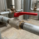 1½in BSP Female Brass Lever Ball Valve, 20 Bar, 89mm