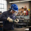 High-Performance Machinery Helmet with Ear Defenders & Full Face Visor