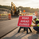 Premium Road Ahead Closed Sign 1050x750mm with Durable Frame for Quick Deployment in Road Works