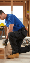Premium Heavy Duty Cargo Trousers with Triple Stitched Seams and Knee Pad Pockets - 320gsm Polyester Cotton Blend