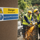 Hot Works Area Safety Sign – 1mm Rigid Plastic – Indoor/Outdoor Use