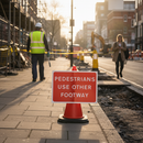 Professional Pedestrian Use Other Footway Cone Sign - Durable, Lightweight, and Chapter 8 Compliant for Safety