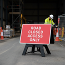Professional Road Closed Access Only Sign Kit with Reflective Sign Face - 1050x750mm for Effective Traffic Management