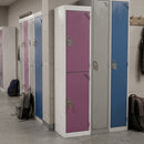 Two-door Steel School Locker 1365mm H with Cam Lock