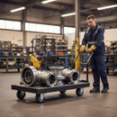 200mm Heavy Duty Swivel Plate Castor with Elastic Aluminium Centre