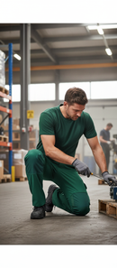 Premium Heavy Duty Work Trousers with Knee Pad Pockets and Tool Storage - Water-Repellant, Durable Cordura Fabric