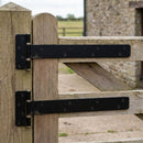 18in Heavy Tee Hinge, Black Finish, Pair