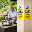 Battery Charging Area Sign – 150mm x 200mm – Rigid Plastic – Indoor/Outdoor Use