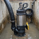 750W Submersible Sewage Pump 500 L/min 9m Head 3in BSP