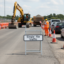 Premium Single File Traffic Sign for Road Safety - Diagram 518, 725x275mm for Narrow Road Indication