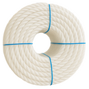 10mm White Polypropylene Rope 3 Strand - 100m Weatherproof Coil
