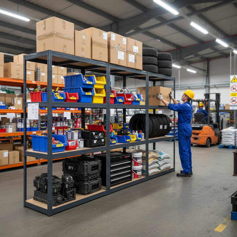 Heavy Duty Shelving Unit - 1600mm High - 200kg Capacity - Grey Finish