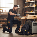 Premium Heavy Duty Craftsman Trousers with Stretch Panels and Free Backpack