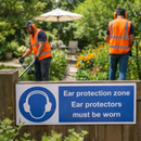 Ear Protection Zone Ear Protectors Must Be Worn Safety Signs – 1mm Rigid Plastic – Indoor/Outdoor Use