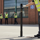 Premium Cigarette Ashtray Bollard for Outdoor Use - High Capacity and Easy Disposal