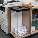 63 Litre Clear Mild Steel Recycling Bin with Colour-Coded Lid