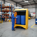 Heavy Duty 2 Drum Spill Pallet Hardcover with Roller Door